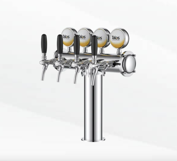 T-Bar Tower Chrome, 4 Tap, LED Tap Markers